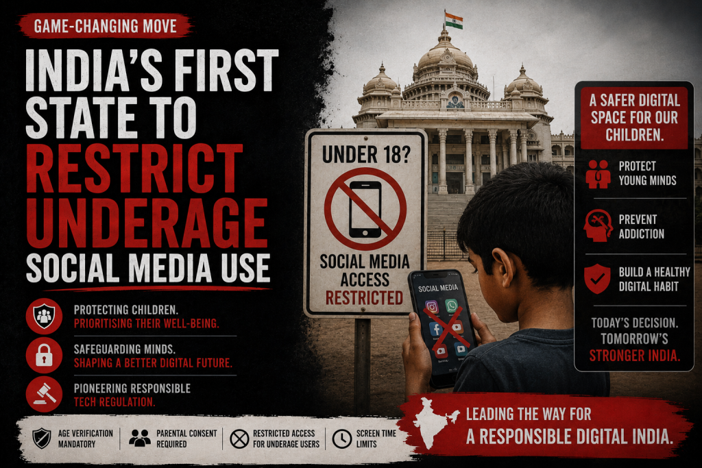 India's first state to restrict underage social media use