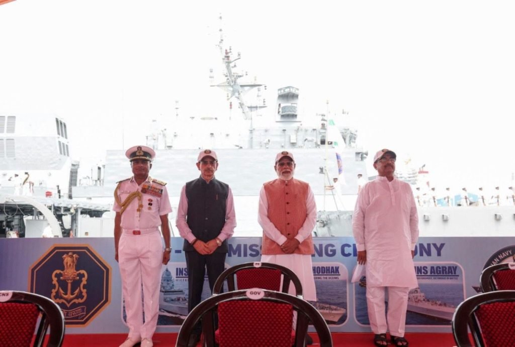 Prime Minister Inaugurates Three Warships in Kolkata Two to Sail for Andaman Today